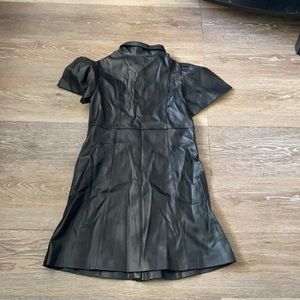 Faux leather dress